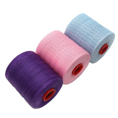 Kangfa 0,8 mm 1,0 mm Handgezweven lederen draad Platte wasdraad Polyester gewassen naaistraat