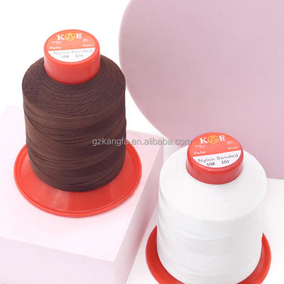 240 Kleuren Kangfa Hoge sterkte Nylon 210d/3 Nylon 66 Bonded Thread Nylon Bonded Sewing Thread