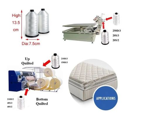 High Tenacity 150D/3 Naaidraad voor Quilting Mattress Exporter in Polyester Nylon