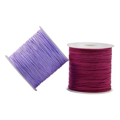 2 Ply Singal kleur of regenboog kleur Nylon koord draad voor Chinese knopen Macrame koord