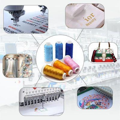 5000y MERCERIZED 720 kleuren 120D/2 machine borduur draad voor klant vereisten