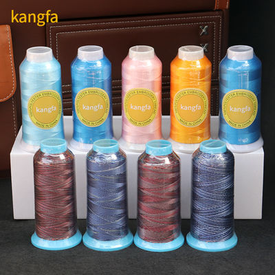 Laag krimpend 100% polyester draad voor borduurmachine 5000 Yard 120D/2 720 Kleuren