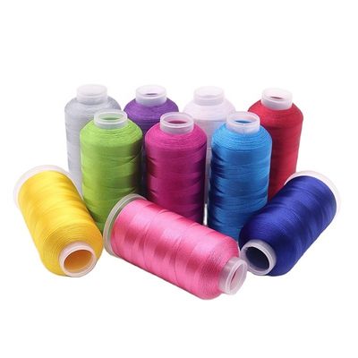 4000 Yard 120D/2 filament polyester draad voor borduurmachine gekleurde patroon kleding