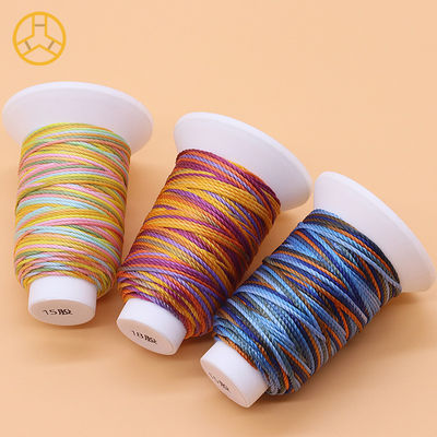 12g 18PLY 40 kleuren 100% polyester meerkleurig naaigarn Polyester vlecht
