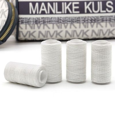 Kangfa 50M/rol 0,8mm Vlak gewassen draad voor leren ambachtelijke schoenen zak Gordel boho Weaving