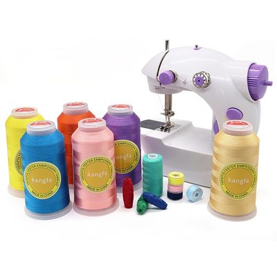 Geverfd 120D/2 100% polyester draad voor borduurmachine 4000 Yard borduurdraad