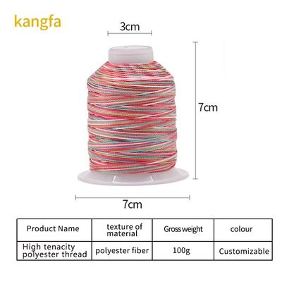 Hoogtemperatuurbestendige 100G Gewicht 15lagen Regenboog Weefwerk Polyester draad
