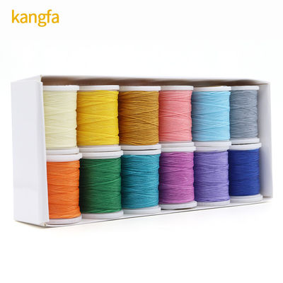 0.8mm Diameter 100% polyester leer naaien gewassen draad Set van 12 voor doe-het-zelf handgemaakt