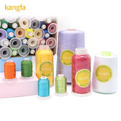 MERCERIZED 5000m 150D/2 100% polyester draad voor borduurmachine gekleurd kleur 160g
