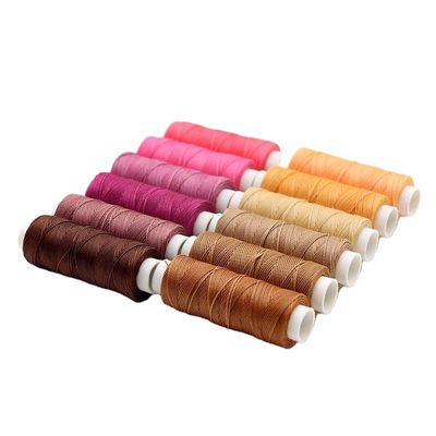 Patroon gewassen 12g ronde was Handgewassen leer Hoogsterkte polyester draad Eco-vriendelijk