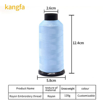 120g 5000y 2lagen Kangfa 120d/2 Rayon draad voor gecomputereerd borduurwerk 2lagen Garens
