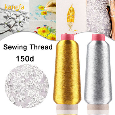 Kleding Accessoires Metalen Garens Zilveren Naaddraad Kangfa MX Type 100% Polyester