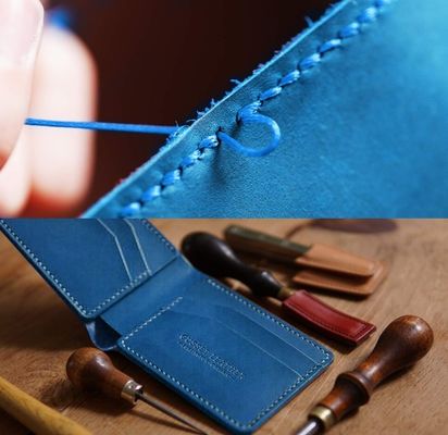 300D/16 Duurzame polyesterwas gebonden gevlochten draad voor lederen naaigraad 1,2 mm