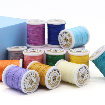 Waterdicht Zwart 0,8 mm 1 mm 100% polyester Plat gewassen gevlochten draad voor lederwaren