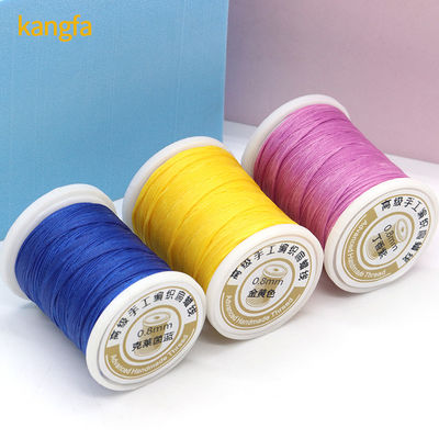 Waterdicht Zwart 0,8 mm 1 mm 100% polyester Plat gewassen gevlochten draad voor lederwaren