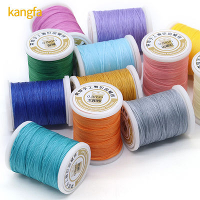 Waterdicht Zwart 0,8 mm 1 mm 100% polyester Plat gewassen gevlochten draad voor lederwaren