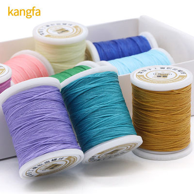Weaving 100% Polyester Flat Wax Handgesneden Lederen Waxed High Strength Polyester Sewing Thread 0.8mm 150D