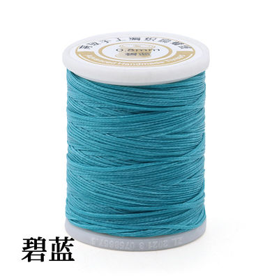 Weaving 100% Polyester Flat Wax Handgesneden Lederen Waxed High Strength Polyester Sewing Thread 0.8mm 150D