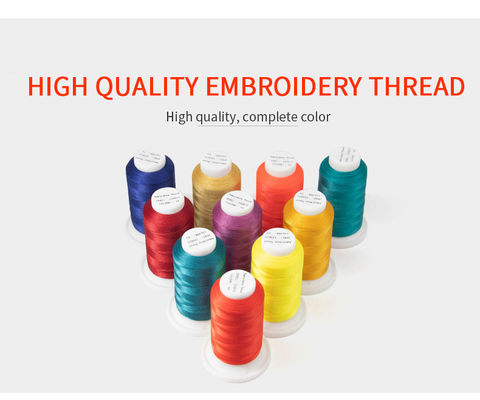 1000Y Kleine Kegel Multi-Color Polyester Borduurdraad 120d/2 voor Borduurmachine