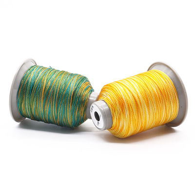 Meerdere kleuren naalddraad Polyester regenboogdraad voor het weven van ambachten 100% polyester