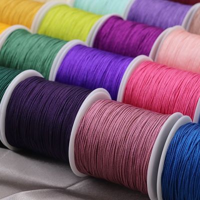 Singal of regenboogkleur 0.8mm Nylon koord voor DIY sieraden accessoires Direct leveren