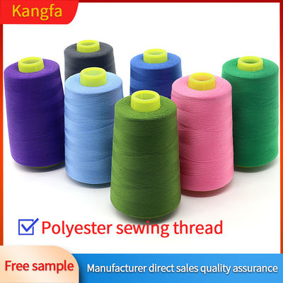 Laag MOQ 40/2 5000yds Geverfd 100% polyester naaigraad Mh draad voor machine naaien