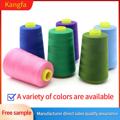 Laag MOQ 40/2 5000yds Geverfd 100% polyester naaigraad Mh draad voor machine naaien