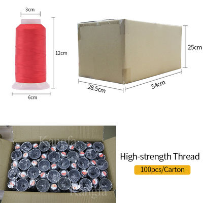 Sterkte 10% polyester naaimachine draad voor leer bekleding in gekleurd patroon