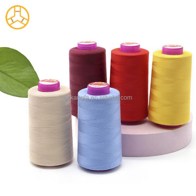 Low Moq 40/2 5000yds Polyester naaigraad voor machine naaien met 100% polyester