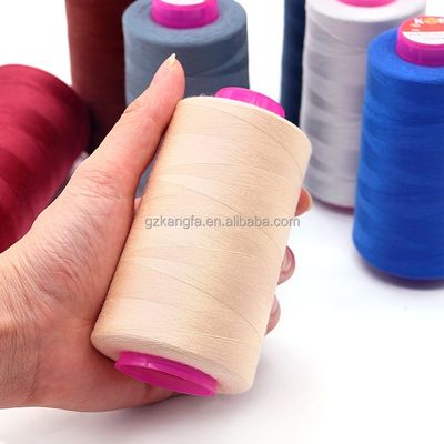 Low Moq 40/2 5000yds Polyester naaigraad voor machine naaien met 100% polyester