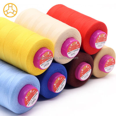 Low Moq 40/2 5000yds Polyester naaigraad voor machine naaien met 100% polyester