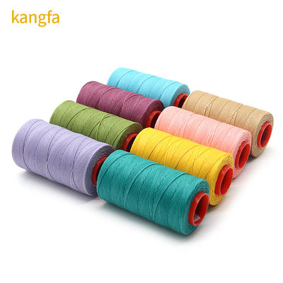 Rijke kleuren 210d polyester gewassen draad voor het naaien van leer kegel materiaal Plastic