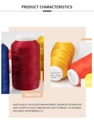 30g 1000Y filament multi-color polyester borduurdraad 120d/2 voor borduurmachine