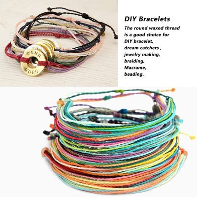 30 g Een rol rond wasdraad DIY handgemaakt 0,65 mm lederen naaipolyesterdraad