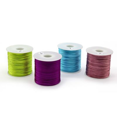 Kleurrijke nylon satine voor Chinese knoop zijde macramesnoer 100m of aangepaste lengte