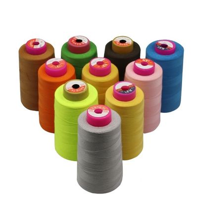 40/2 Jeans Naaigaren Telling Vaste Kleur Gesponnen Polyester Naaidraad in 688 Rijke Kleuren