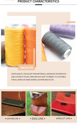 Hoge sterkte 100% polyester 150D/16 handgenaaid naalddraad voor lederen tas portemonnee