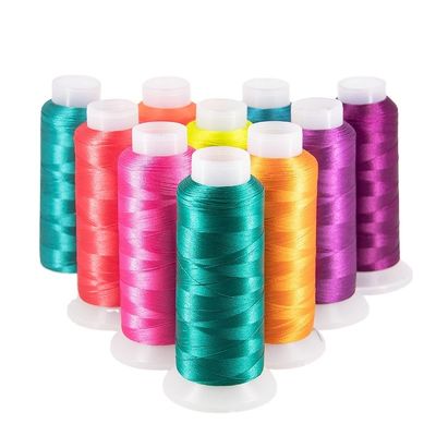 120d/2 Spun Polyester Viscose Rayon Borduurdraad 100g Kegel voor Hand Borduurwerk