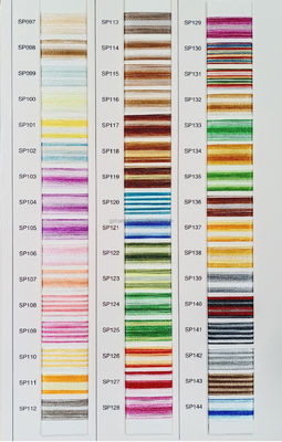 96 Kleuren Gemengd Kleur 4000 Yards Polyester/Viscose 120D/2 Gediversifieerde Borduurdraad