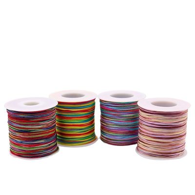 Geweven halsketting touw 1 mm voor DIY Handgemaakte Perlen Rood touw draden Juwelen Jade draad