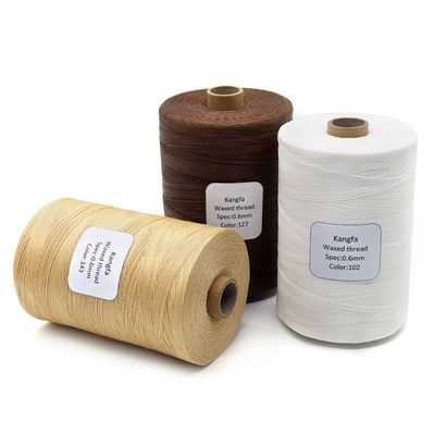 Kleurvast polyester 150d plat gewassen draad geschikt voor het naaien en weven van leer