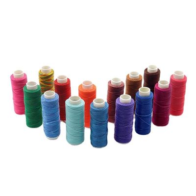 100% polyester leer rond gewassen draad voor met de hand genaaid leder 0.45 mm 85 kleuren