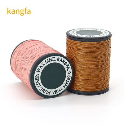 35 g Gewicht Plastic Cone Linen Waxed Thread voor leer naaien 70m in kegel materiaal