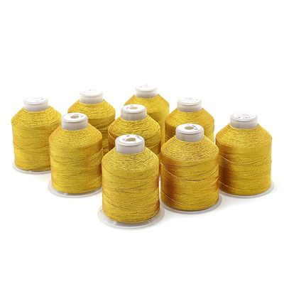 100% polyester metalen draad van het type M voor gemercerde hoogtenstaand borduurwerk