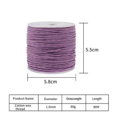 200 Kleuren 1 mm Naaien Naaien Katoen Waxdraad Kabel voor Ledersnijwerk