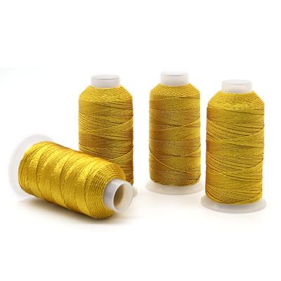 123g 6Ply Goud en zilver zijde muti-strengen borduurgarens voor handwerk projecten