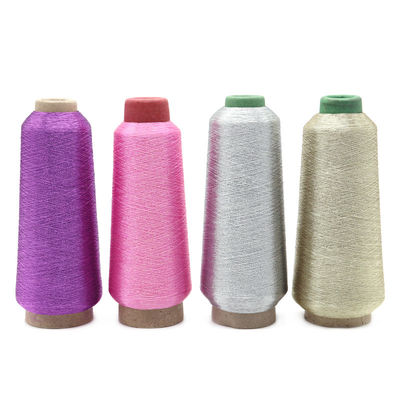 100% polyester metalen garens Zilveren naaigarn voor kledingstukken