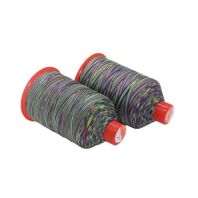 Tex 70 Multi Color Rainbow 69 Nylon 66 FDY Bonded Thread met patroon geverfd en 250g gewicht