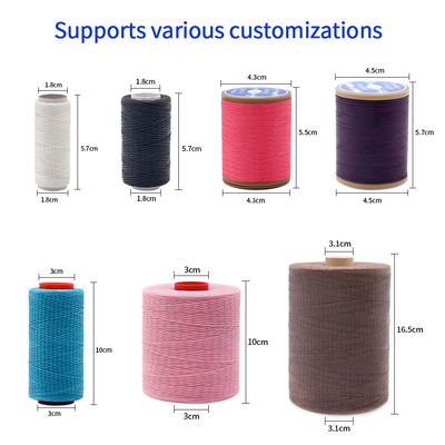 100% polyester 1 kg Kleur Handgenaaid Vlak Waxdraad Voor lederwaren met 240 kleuren