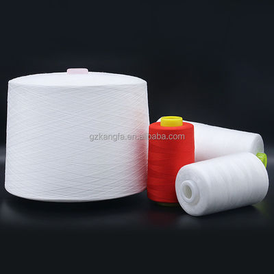 60/2 MERCERIZED Naaddraad Garens 100% gesponnen polyester Tfo knobeloze kleurbuis met 1